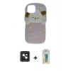 MARSİLYAN™- iPhone 15 Kılıf Akış Yansıma - Siyah Polymer Nano Ekran Koruyucu + PVD Metal Kamera Lens - YL