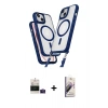 MARSİLYAN™- iPhone 15 Kılıf Atlas Doku Koleksiyonu - Siyah Bilvis 3D Mat Cam Ekran Koruyucu + Bilvis Titan Kamera Lens - PE
