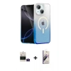 MARSİLYAN™- iPhone 15 Kılıf Eksen Minimal Özel Seri - Siyah Bilvis 3D Mat Cam Ekran Koruyucu + Bilvis Titan Kamera Lens - PE