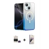 MARSİLYAN™- iPhone 15 Kılıf Eksen Minimal Özel Seri - Siyah Bilvis 3D Mat Cam Ekran Koruyucu + Bilvis Titan Kamera Lens - YL