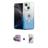 MARSİLYAN™- iPhone 15 Kılıf Eksen Minimal Özel Seri - Siyah Bilvis 3D Mat Cam Ekran Koruyucu + Raze Metal Kamera Lens - YL