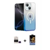 MARSİLYAN™- iPhone 15 Kılıf Eksen Minimal Özel Seri - Siyah Buffer Hayalet Cam Ekran Koruyucu + Bilvis Titan Kamera Lens - SH