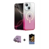 MARSİLYAN™- iPhone 15 Kılıf Eksen Minimal Özel Seri - Siyah Buffer Hayalet Cam Ekran Koruyucu + Raze Metal Kamera Lens - PE