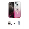 MARSİLYAN™- iPhone 15 Kılıf Eksen Minimal Özel Seri - Siyah Joko Magic 5D Cam + Bilvis Titan Kamera Lens - SH
