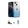 MARSİLYAN™- iPhone 15 Kılıf Eksen Minimal Özel Seri - Siyah Joko Magic 5D Cam + Bilvis Titan Kamera Lens - SH