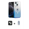 MARSİLYAN™- iPhone 15 Kılıf Eksen Minimal Özel Seri - Siyah Joko Magic 5D Cam + PVD Metal Kamera Lens - YL