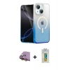 MARSİLYAN™- iPhone 15 Kılıf Eksen Minimal Özel Seri - Siyah Polymer Nano Ekran Koruyucu + Raze Metal Kamera Lens - SI