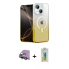 MARSİLYAN™- iPhone 15 Kılıf Eksen Minimal Özel Seri - Siyah Polymer Nano Ekran Koruyucu + Raze Metal Kamera Lens - YL