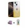 MARSİLYAN™- iPhone 15 Kılıf Eksen Minimal Özel Seri - Siyah Polymer Nano Ekran Koruyucu + Raze Metal Kamera Lens - SI
