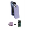 MARSİLYAN™- iPhone 15 Kılıf İz Işık Koleksiyonu - Şeffaf 360 Full Body Arka Koruyucu + Raze Metal Kamera Lens - PE