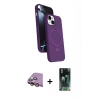 MARSİLYAN™- iPhone 15 Kılıf İz Işık Koleksiyonu - Şeffaf 360 Full Body Arka Koruyucu + Raze Metal Kamera Lens - PE