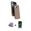 MARSİLYAN™- iPhone 15 Kılıf İz Işık Koleksiyonu - Şeffaf 360 Full Body Arka Koruyucu + Raze Metal Kamera Lens - PE