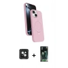 MARSİLYAN™- iPhone 15 Kılıf İz Işık Koleksiyonu - Şeffaf 360 Full Body Arka Koruyucu + PVD Metal Kamera Lens - YL