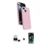 MARSİLYAN™- iPhone 15 Kılıf İz Işık Koleksiyonu - Siyah 360 Mat Full Body Arka Koruyucu + Bilvis Titan Kamera Lens - PE