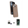 MARSİLYAN™- iPhone 15 Kılıf İz Işık Koleksiyonu - Siyah 360 Mat Full Body Arka Koruyucu + Bilvis Titan Kamera Lens - YL