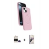MARSİLYAN™- iPhone 15 Kılıf İz Işık Koleksiyonu - Siyah Bilvis 3D Mat Cam Ekran Koruyucu + Bilvis Titan Kamera Lens - SH