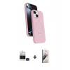 MARSİLYAN™- iPhone 15 Kılıf İz Işık Koleksiyonu - Siyah Bilvis 3D Mat Cam Ekran Koruyucu + Bilvis Titan Kamera Lens - YL