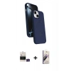 MARSİLYAN™- iPhone 15 Kılıf İz Işık Koleksiyonu - Siyah Bilvis 3D Mat Cam Ekran Koruyucu + Bilvis Titan Kamera Lens - YL