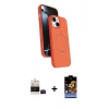 MARSİLYAN™- iPhone 15 Kılıf İz Işık Koleksiyonu - Siyah Buffer Hayalet Cam Ekran Koruyucu + Bilvis Titan Kamera Lens - SH