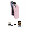 MARSİLYAN™- iPhone 15 Kılıf İz Işık Koleksiyonu - Siyah Buffer Hayalet Cam Ekran Koruyucu + Bilvis Titan Kamera Lens - PE