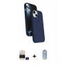 MARSİLYAN™- iPhone 15 Kılıf İz Işık Koleksiyonu - Siyah Joko Magic 5D Cam + Bilvis Titan Kamera Lens - YL