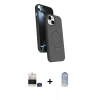 MARSİLYAN™- iPhone 15 Kılıf İz Işık Koleksiyonu - Siyah Joko Magic 5D Cam + Bilvis Titan Kamera Lens - YL
