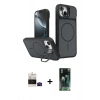 MARSİLYAN™- iPhone 15 Kılıf İz Modern Prime - Şeffaf 360 Full Body Arka Koruyucu + Bilvis Titan Kamera Lens - SH