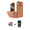 MARSİLYAN™- iPhone 15 Kılıf İz Modern Prime - Şeffaf 360 Full Body Arka Koruyucu + Raze Metal Kamera Lens - PE