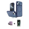 MARSİLYAN™- iPhone 15 Kılıf İz Modern Prime - Şeffaf 360 Full Body Arka Koruyucu + Raze Metal Kamera Lens - SI