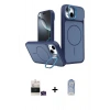 MARSİLYAN™- iPhone 15 Kılıf İz Modern Prime - Siyah Joko Magic 5D Cam + Bilvis Titan Kamera Lens - YL