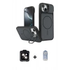 MARSİLYAN™- iPhone 15 Kılıf İz Modern Prime - Siyah Joko Magic 5D Cam + PVD Metal Kamera Lens - TU