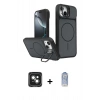 MARSİLYAN™- iPhone 15 Kılıf İz Modern Prime - Siyah Joko Magic 5D Cam + PVD Metal Kamera Lens - YL