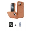 MARSİLYAN™- iPhone 15 Kılıf İz Modern Prime - Siyah Joko Magic 5D Cam + PVD Metal Kamera Lens - YL