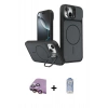 MARSİLYAN™- iPhone 15 Kılıf İz Modern Prime - Siyah Joko Magic 5D Cam + Raze Metal Kamera Lens - PE