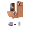 MARSİLYAN™- iPhone 15 Kılıf İz Modern Prime - Siyah Joko Magic 5D Cam + Raze Metal Kamera Lens - PE