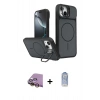 MARSİLYAN™- iPhone 15 Kılıf İz Modern Prime - Siyah Joko Magic 5D Cam + Raze Metal Kamera Lens - SI