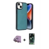 MARSİLYAN™- iPhone 15 Kılıf Kıvılcım Işık Serisi - Şeffaf 360 Full Body Arka Koruyucu + Raze Metal Kamera Lens - PE