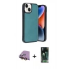 MARSİLYAN™- iPhone 15 Kılıf Kıvılcım Işık Serisi - Şeffaf 360 Full Body Arka Koruyucu + Raze Metal Kamera Lens - SI