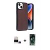 MARSİLYAN™- iPhone 15 Kılıf Kıvılcım Işık Serisi - Şeffaf 360 Full Body Arka Koruyucu + Bilvis Titan Kamera Lens - YL