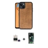 MARSİLYAN™- iPhone 15 Kılıf Kıvılcım Işık Serisi - Siyah 360 Mat Full Body Arka Koruyucu + Bilvis Titan Kamera Lens - PE