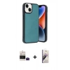 MARSİLYAN™- iPhone 15 Kılıf Kıvılcım Işık Serisi - Siyah Bilvis 3D Mat Cam Ekran Koruyucu + Bilvis Titan Kamera Lens - SH