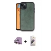 MARSİLYAN™- iPhone 15 Kılıf Kıvılcım Işık Serisi - Siyah Bilvis 3D Mat Cam Ekran Koruyucu + Raze Metal Kamera Lens - PE