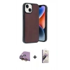 MARSİLYAN™- iPhone 15 Kılıf Kıvılcım Işık Serisi - Siyah Bilvis 3D Mat Cam Ekran Koruyucu + Raze Metal Kamera Lens - SI