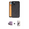 MARSİLYAN™- iPhone 15 Kılıf Kıvılcım Işık Serisi - Siyah Bilvis 3D Mat Cam Ekran Koruyucu + Raze Metal Kamera Lens - SI