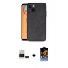 MARSİLYAN™- iPhone 15 Kılıf Kıvılcım Işık Serisi - Siyah Buffer Hayalet Cam Ekran Koruyucu + Bilvis Titan Kamera Lens - SH