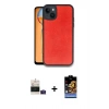 MARSİLYAN™- iPhone 15 Kılıf Kıvılcım Işık Serisi - Siyah Buffer Hayalet Cam Ekran Koruyucu + Bilvis Titan Kamera Lens - PE