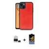 MARSİLYAN™- iPhone 15 Kılıf Kıvılcım Işık Serisi - Siyah Buffer Hayalet Cam Ekran Koruyucu + Bilvis Titan Kamera Lens - SH