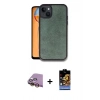 MARSİLYAN™- iPhone 15 Kılıf Kıvılcım Işık Serisi - Siyah Buffer Hayalet Cam Ekran Koruyucu + Raze Metal Kamera Lens - SI