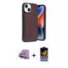MARSİLYAN™- iPhone 15 Kılıf Kıvılcım Işık Serisi - Siyah Buffer Hayalet Cam Ekran Koruyucu + Raze Metal Kamera Lens - PE