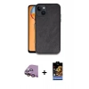 MARSİLYAN™- iPhone 15 Kılıf Kıvılcım Işık Serisi - Siyah Buffer Hayalet Cam Ekran Koruyucu + Raze Metal Kamera Lens - PE